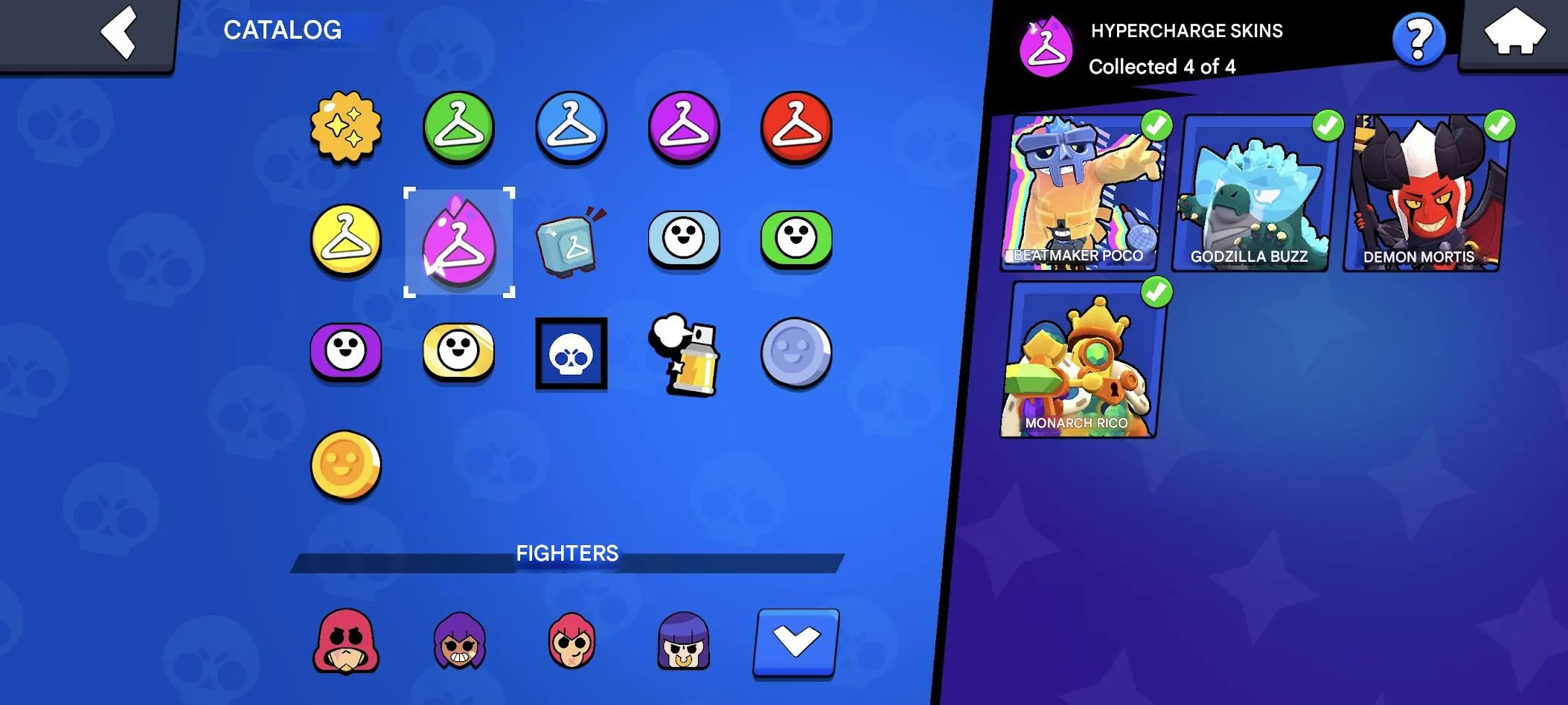BS1904 80 Brawlers | 52407 Trophies | Squid Fortis 4 Hypercharges | 150+ Skins